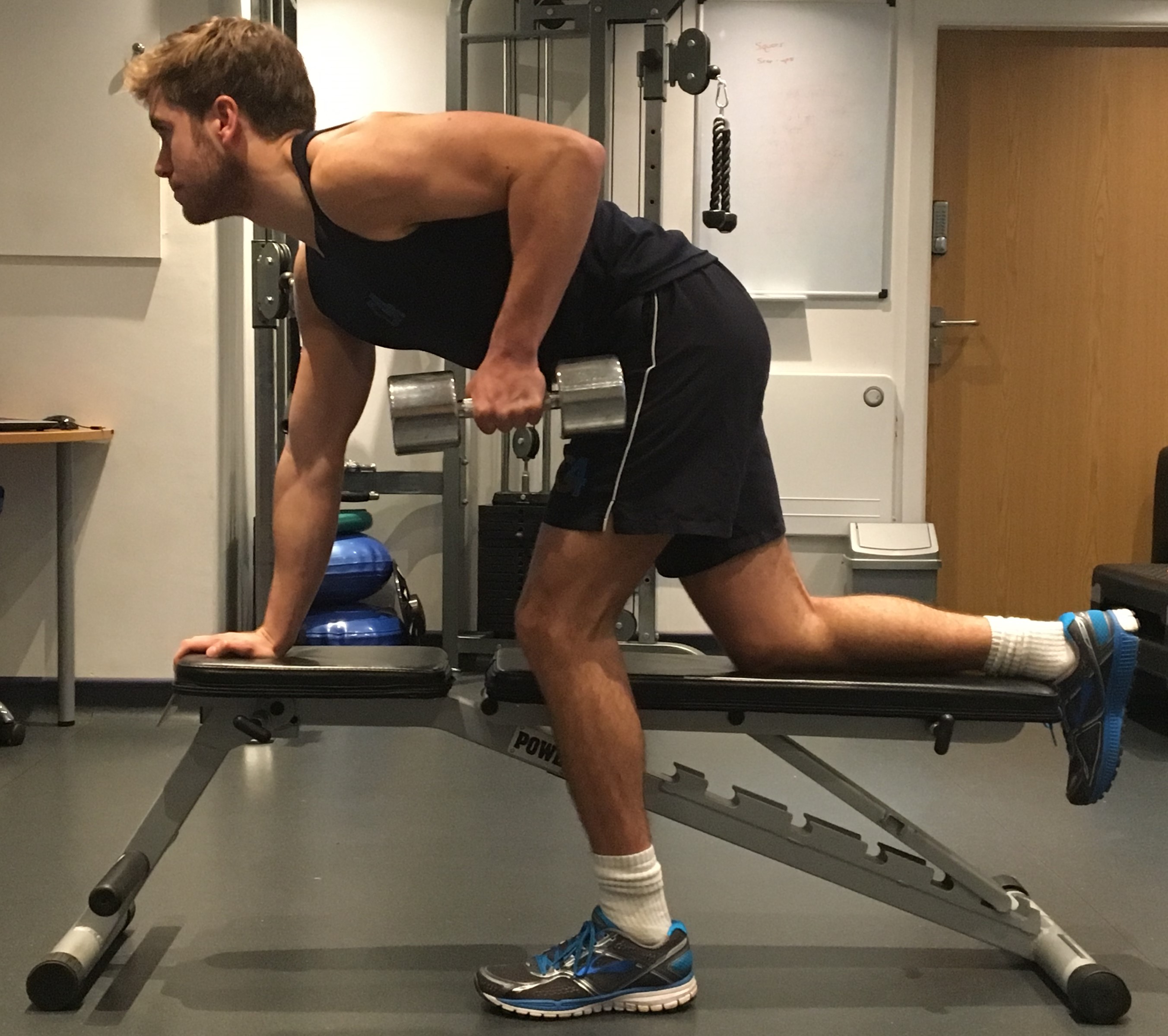 One Arm Dumbbell Row - G4 Physiotherapy. one arm rowing machine. 